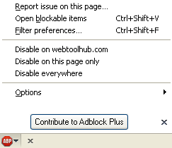Disable adblock in Firefox